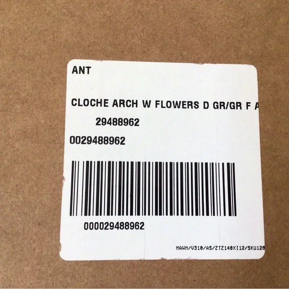 New Cloche Hat 100% wool felt charcoal tone with flowers Giovanni New York